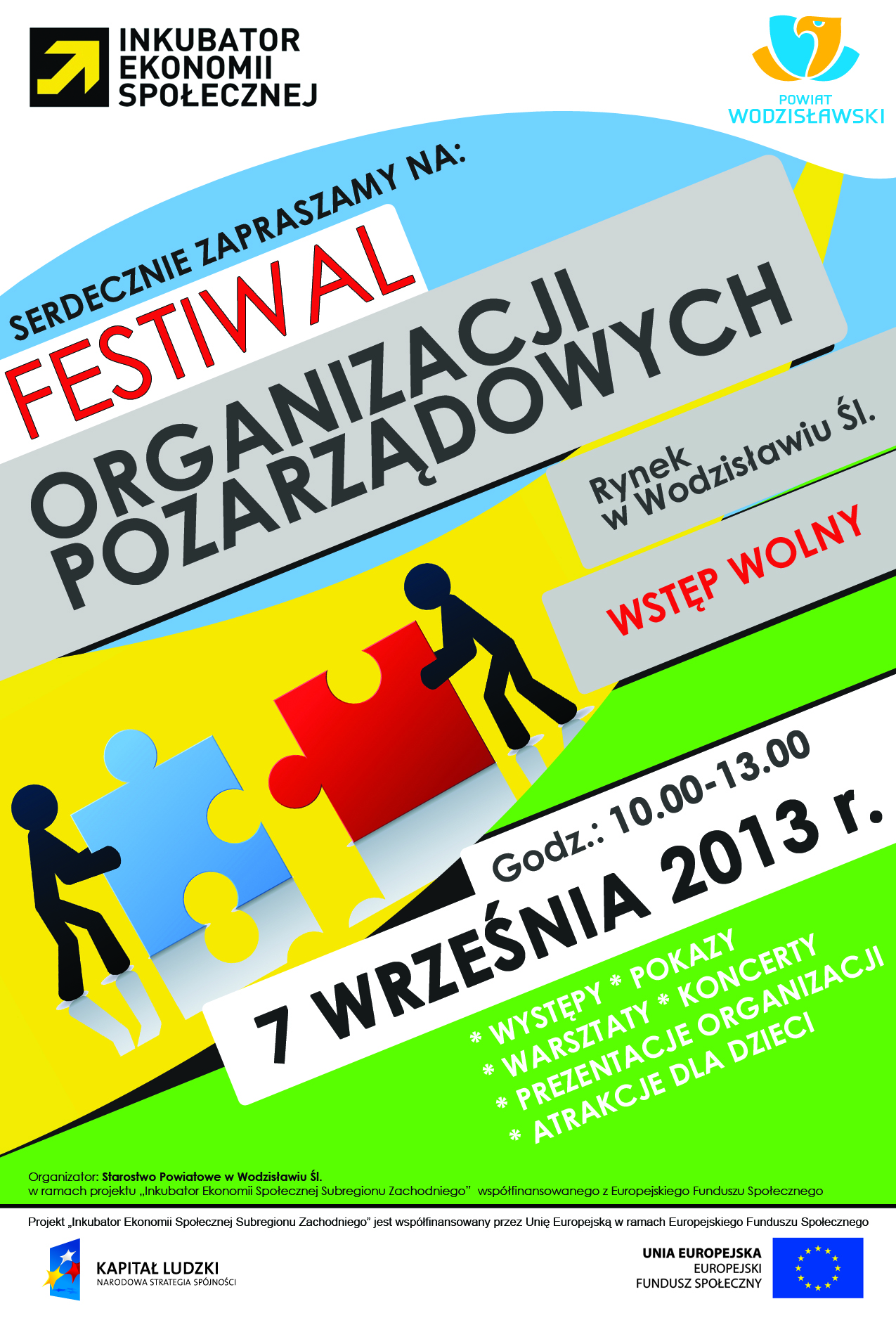 Festiwal Organizacji Pozarządowych - 7.09.2013 - Rynek Wodzisław Godz 10